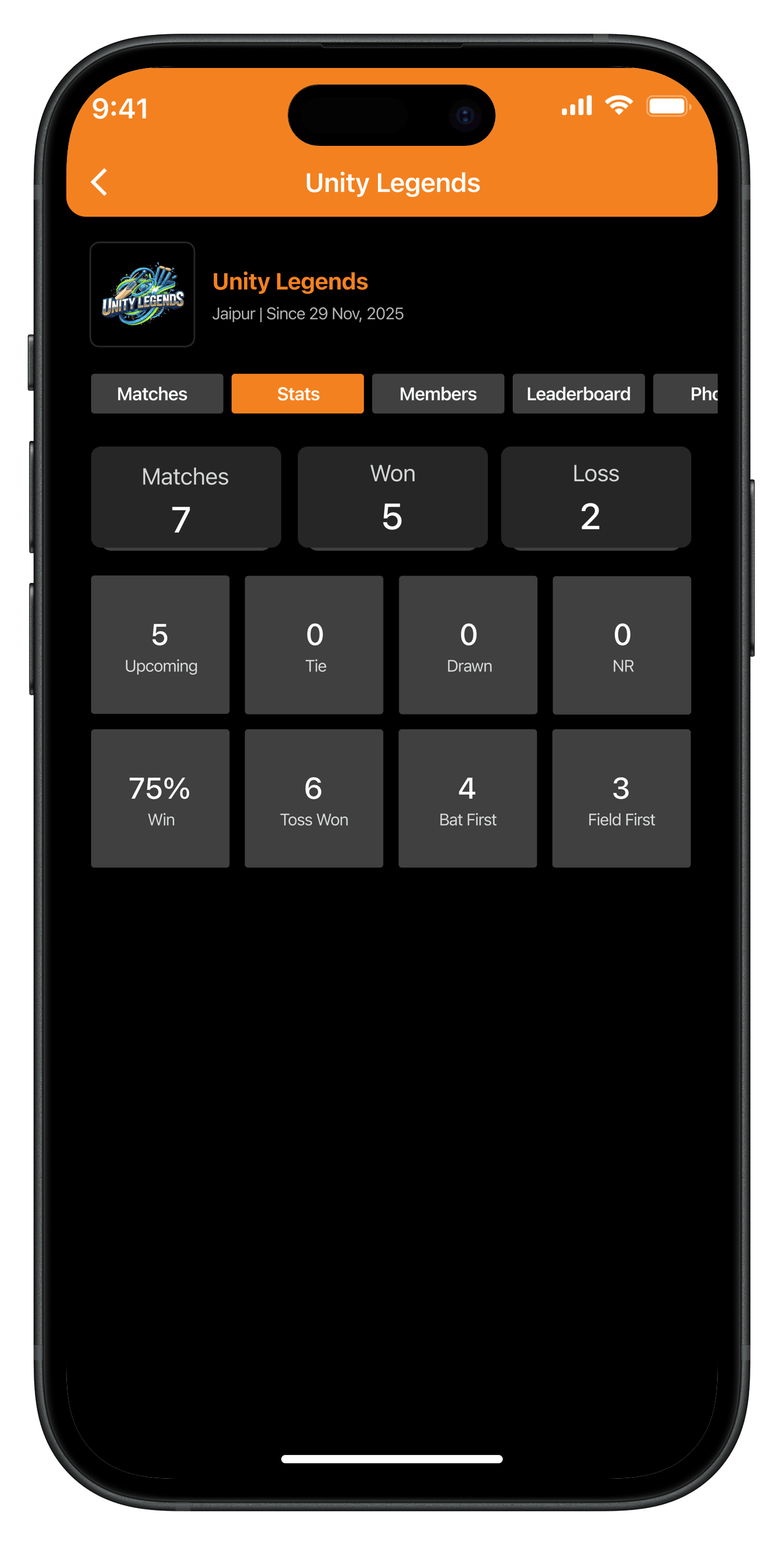 Team Statistics & Management